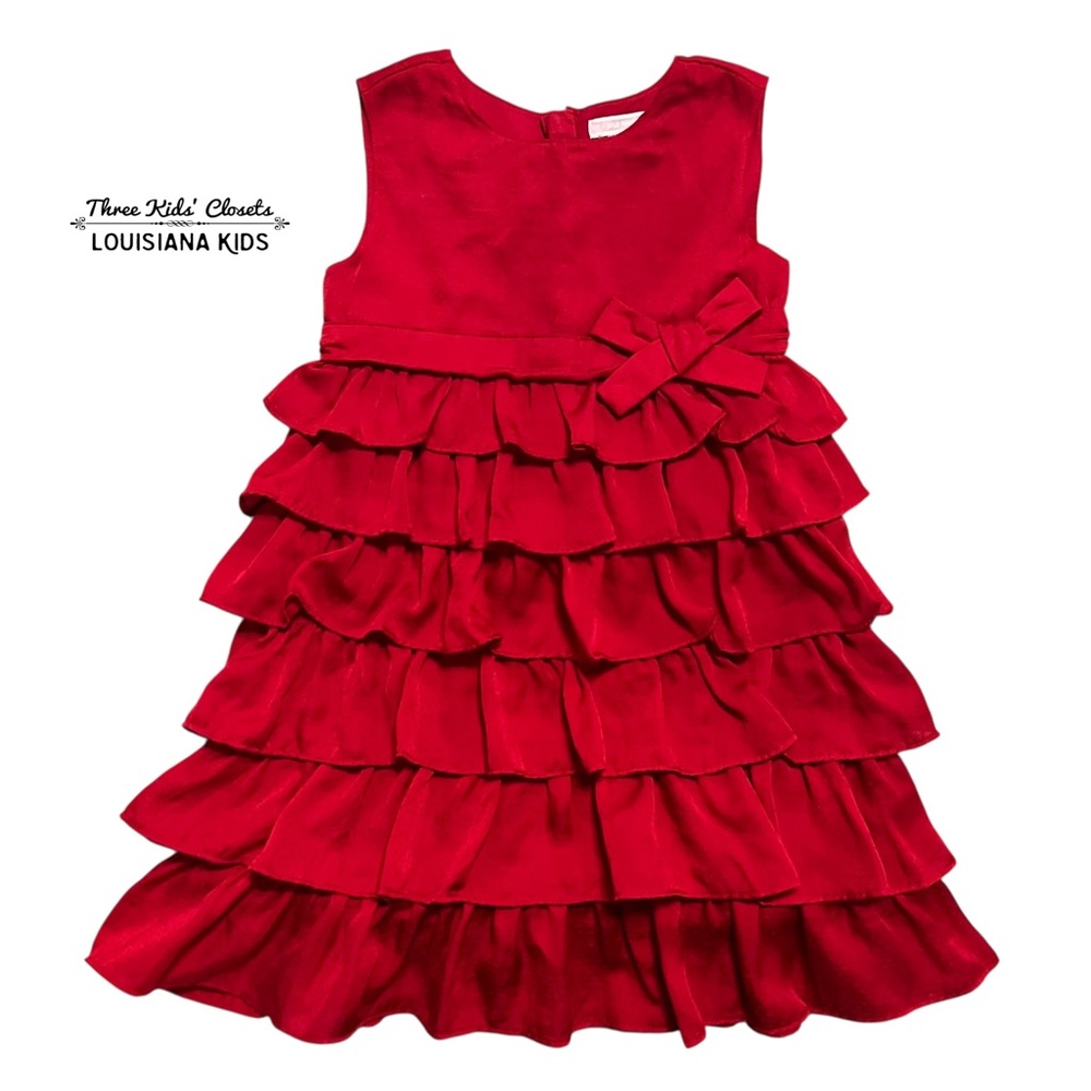 Old Navy 5T Red Tiered Ruffles Special Occasion Holiday Dress